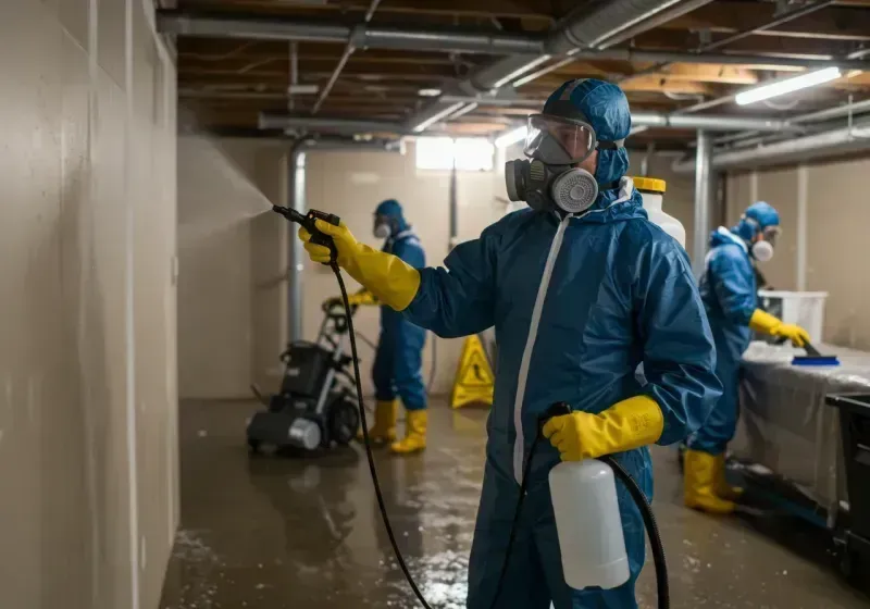 Basement Sanitization and Antimicrobial Treatment process in Middlefield, OH